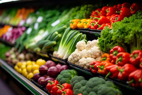 鮮活呈現(xiàn) 農(nóng)產(chǎn)品攝影圖中新鮮蔬菜的貨架藝術(shù)
